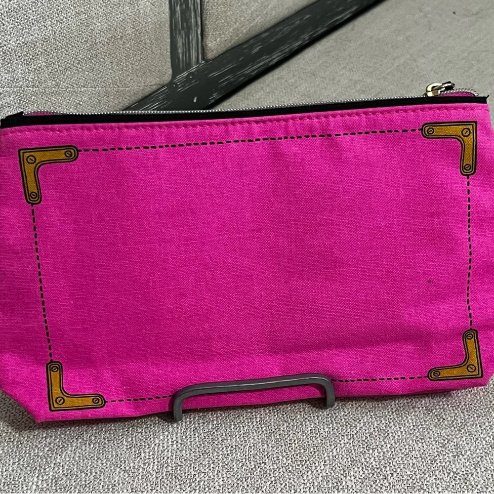 Estee Lauder Hot Pink Cosmetic Pouch & stickers